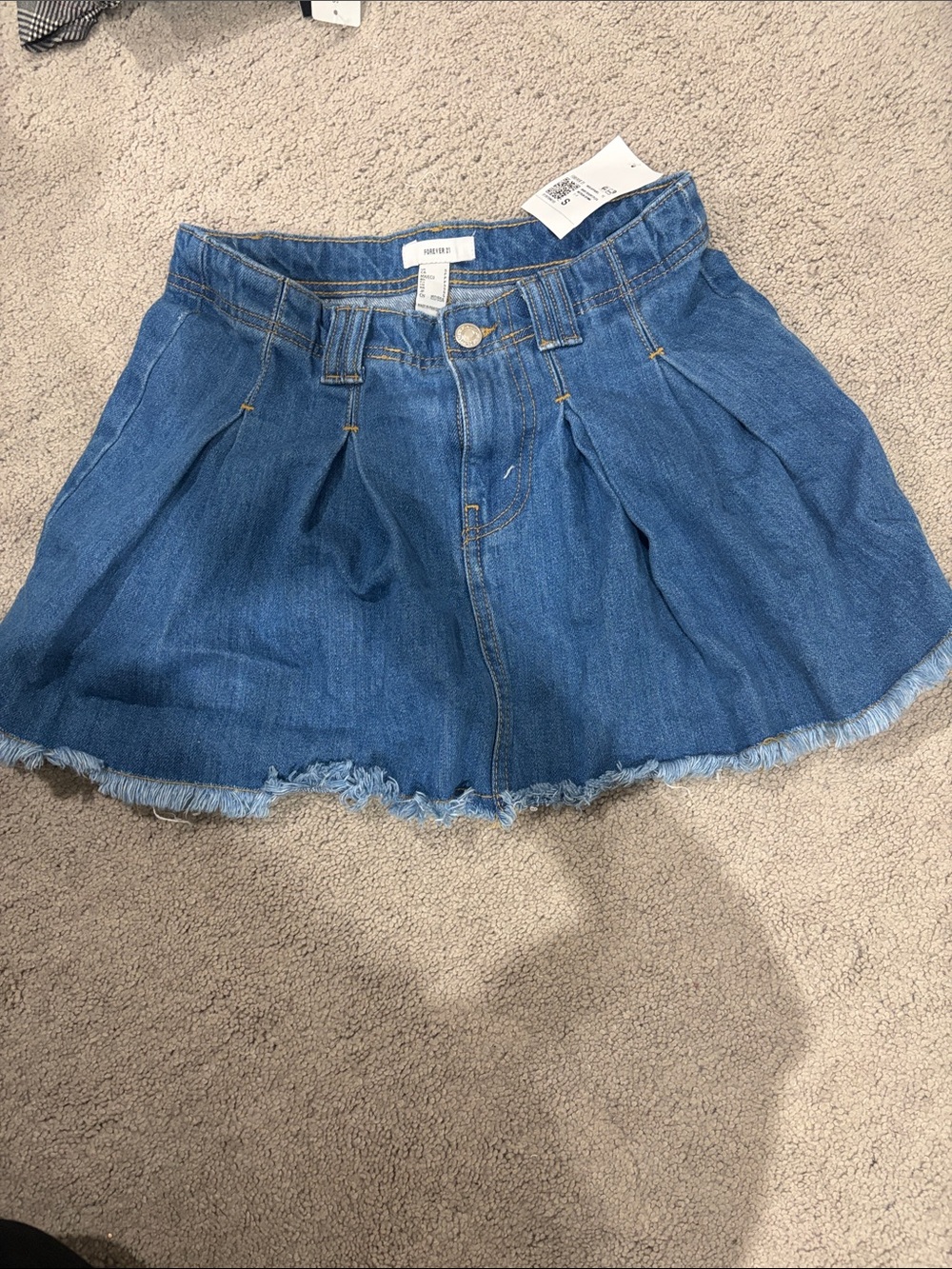 Forever 21 Blue Denim Circle Skirt